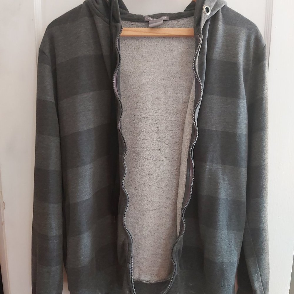 Boyfriend 2000s striped grey hoodie